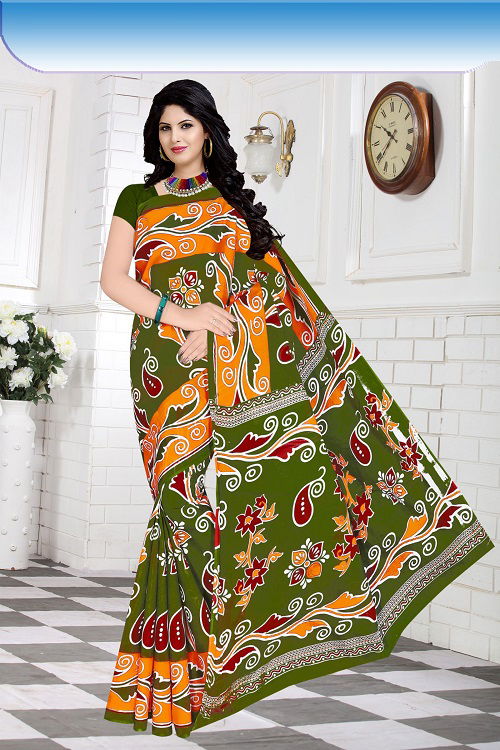 Dhoom 1 Casual Daily Wear Wholesale Cotton Printed Sarees
